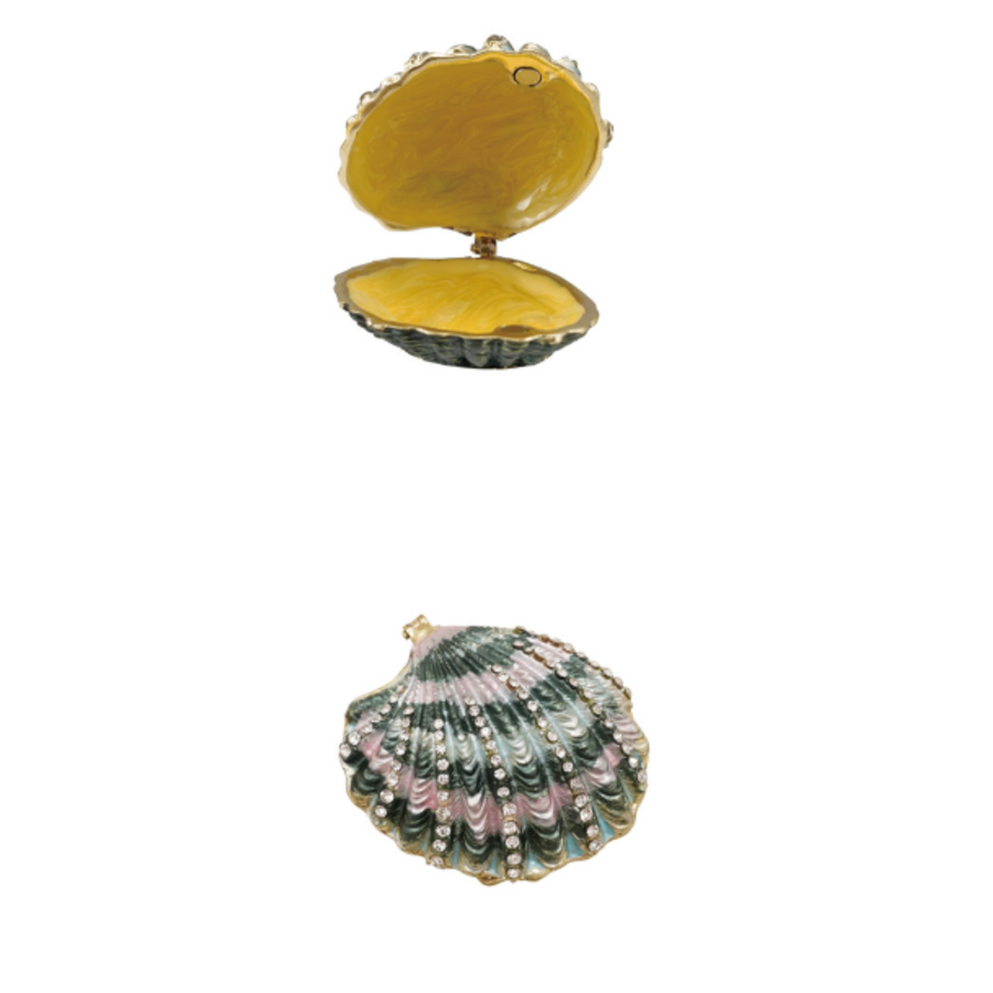 Shell Shaped Trinket Box with Jewels