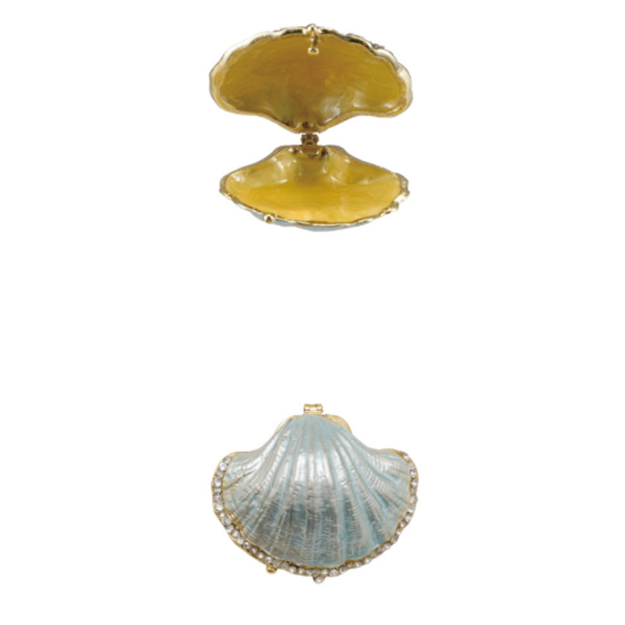 Shell Shaped Trinket Box with Jewels