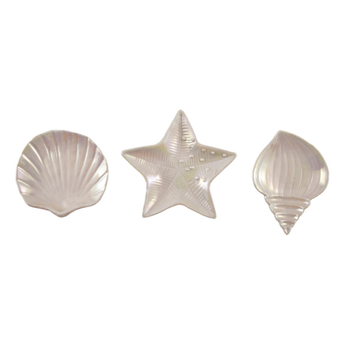  Creative Co-Op Stoneware Shell Shaped Dish 