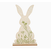 Silver Tree Home & Holiday 12" Felt Bunny Decor Natural/Green Floral