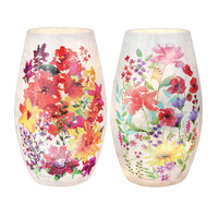 Cheerful Florals Pre-lit Medium Vase