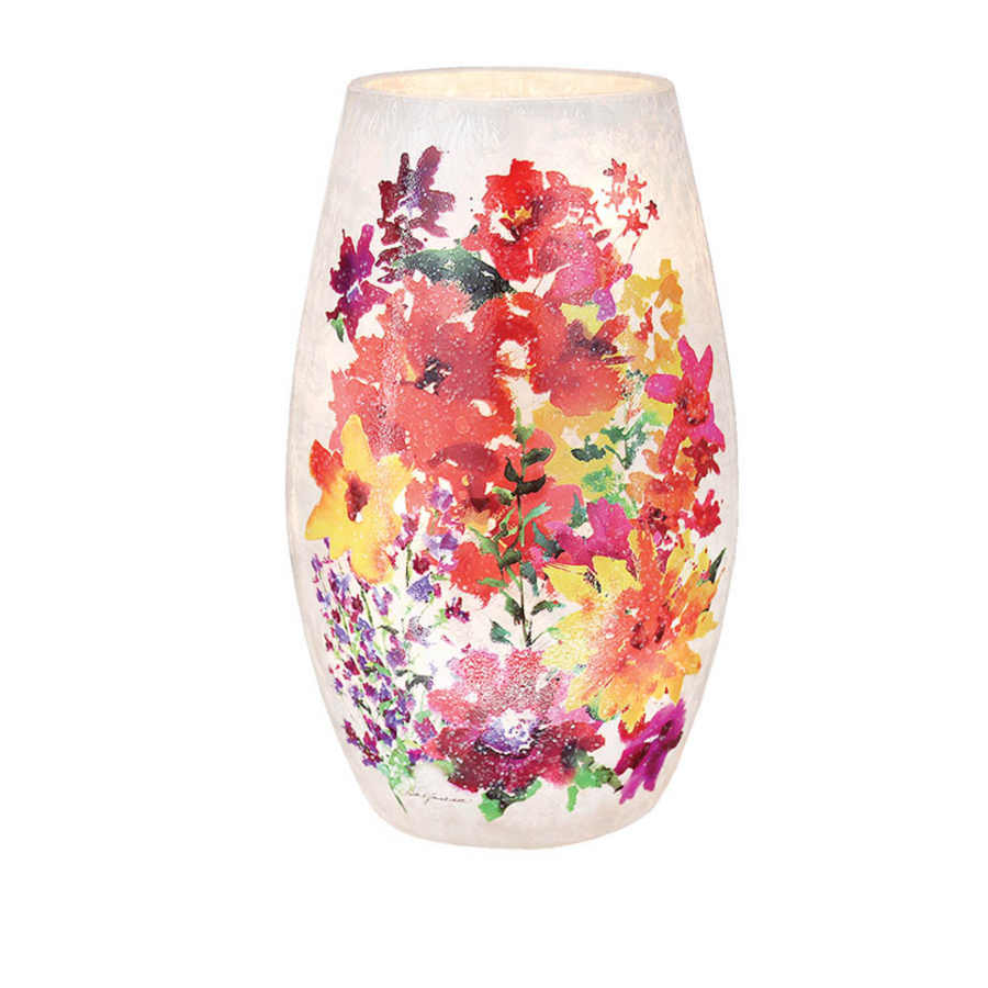 Cheerful Florals Pre-lit Medium Vase