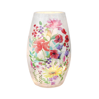 Cheerful Florals Pre-lit Medium Vase