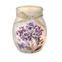 Purple Hydrangea Pre-Lit Small Jar