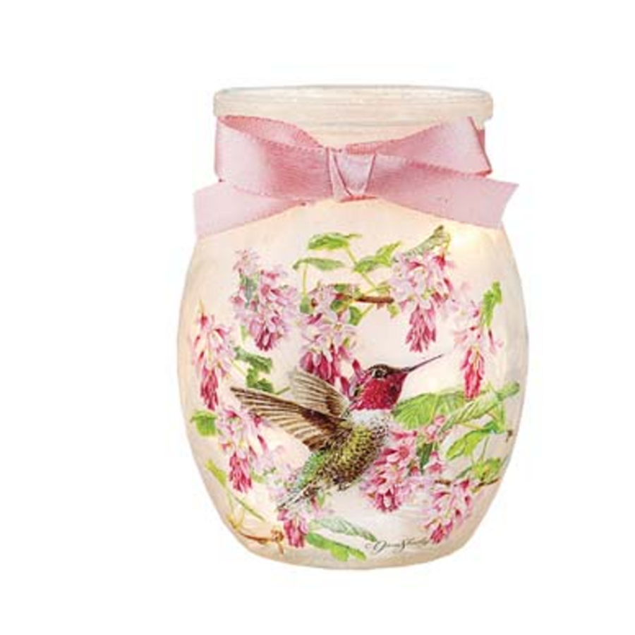 Hummingbirds Pre-Lit Small Jar