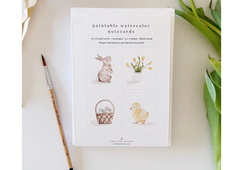 emily lex studio Easter Paintable Notecards 
