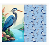 Buzzee Blue Heron Double Sided Waffle Weave Towel
