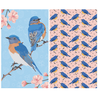 Blue Bird Double Sided Waffle Weave Towel