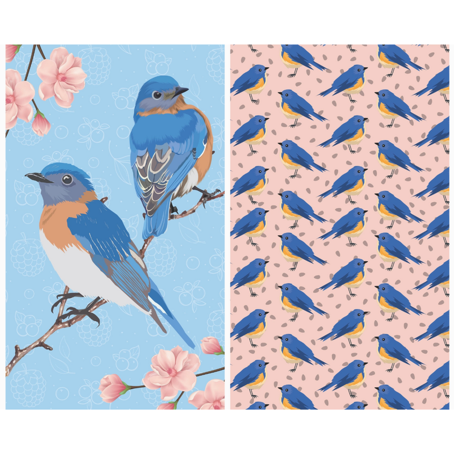 Blue Bird Double Sided Waffle Weave Towel