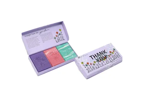  The Girl in the Garden Hand Soap 3 Bar Set - Thank You Purple 
