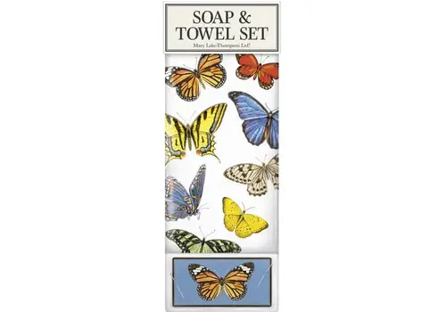  Mary Lake-Thompson Butterflies Soap & Towel Set 