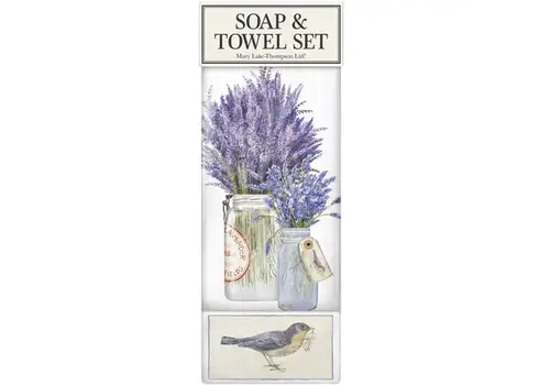  Mary Lake-Thompson Herb Jar Lavender Soap & Towel Set 