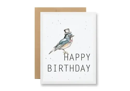  Seedy Cards Plantable Seed Card Bird Happy BDay 