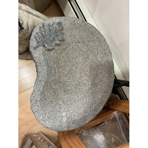  Stone Age Creations, LTD Granite Leaf Birdbath 