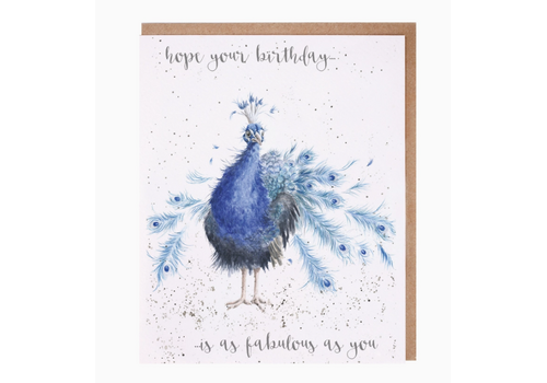  Wrendale Designs Fabulous Peacock Birthday Card 