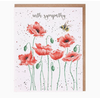 Wrendale Designs Poppies and Bee Sympathy Card