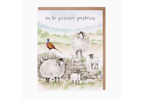  Wrendale Designs Greener Pastures Retirement Card 