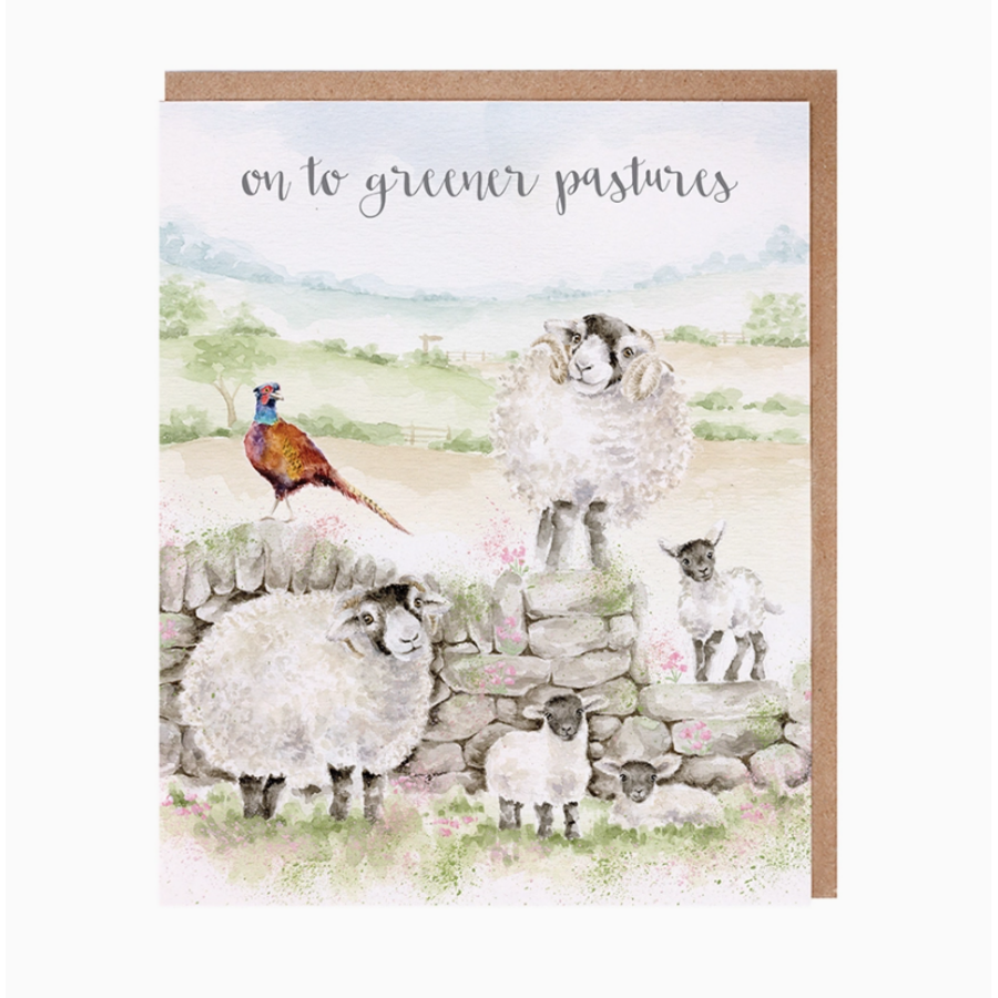 Greener Pastures Retirement Card
