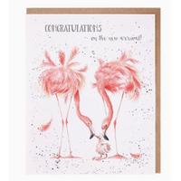 Flamingo New Arrival Card