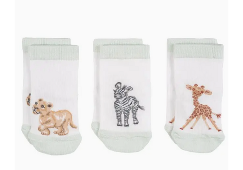  Wrendale Designs Little Savannah Baby Socks (Set of 3) 0 to 6 Months 