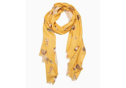  Wrendale Designs Woodlanders Scarf Mustard 