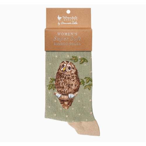  Wrendale Designs Owl Sock Treetops 