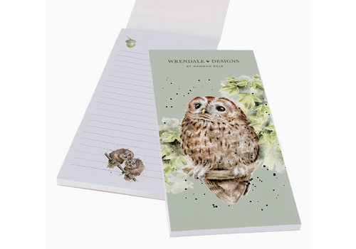  Wrendale Designs Owl Shopping Pad Treetops 