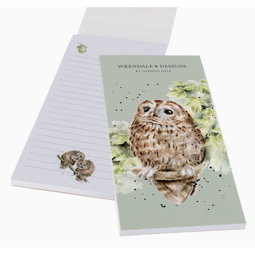  Wrendale Designs Owl Shopping Pad Treetops 