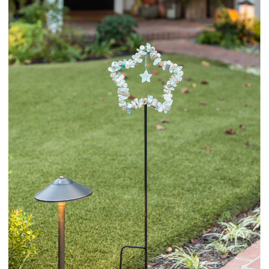 Glass Star Garden Stake 4 ft