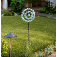 Glass Double Ring Garden Stake 4 ft
