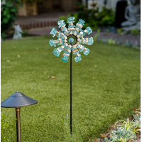 Glass Sun Rays Garden Stake 4 ft
