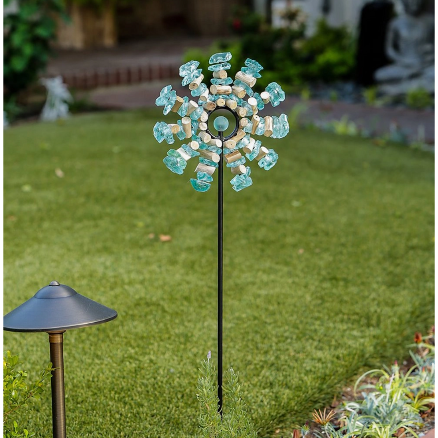 Glass Sun Rays Garden Stake 4 ft