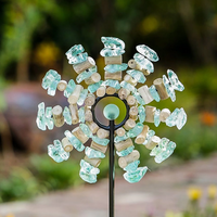 Glass Sun Rays Garden Stake 4 ft
