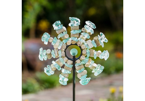  Garden Age Glass Sun Rays Garden Stake 4 ft 