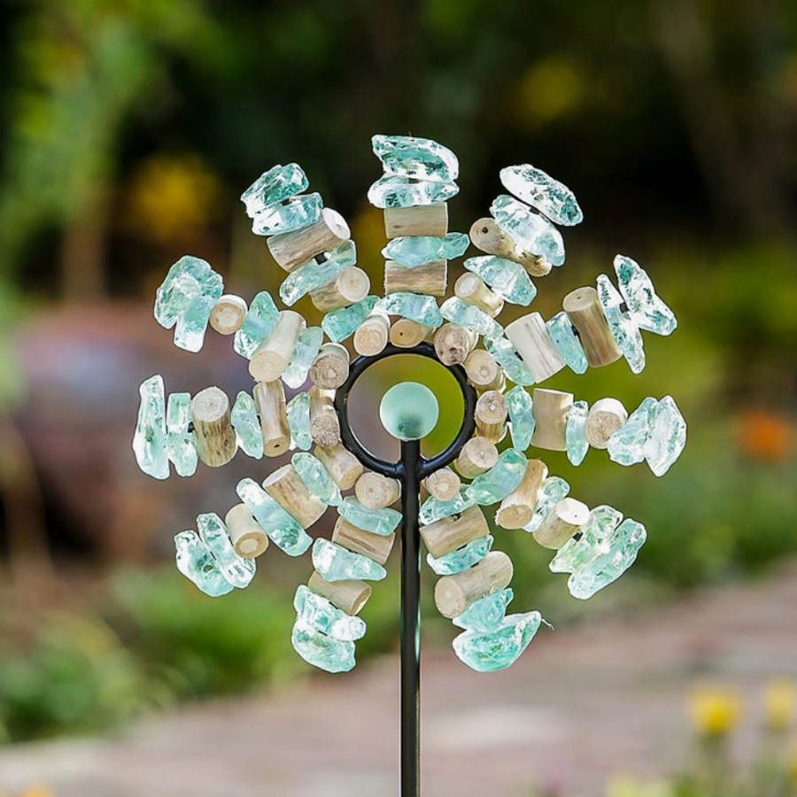 Glass Sun Rays Garden Stake 4 ft