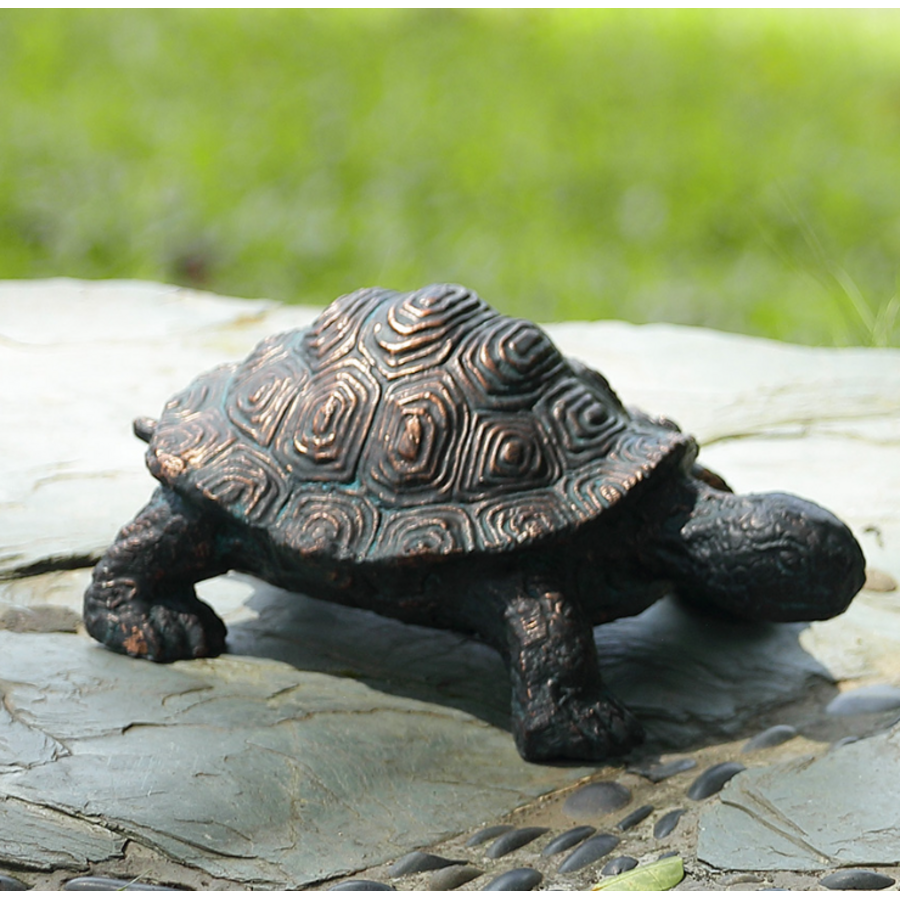 Curious Young Turtle Garden Sculpture