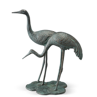 Coastside Crane Pair Garden Sculpture