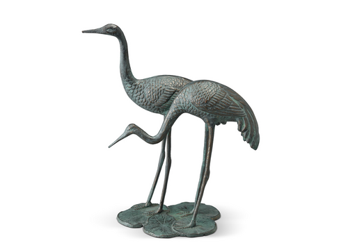  Coastside Crane Pair Garden Sculpture 