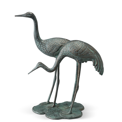  Coastside Crane Pair Garden Sculpture 