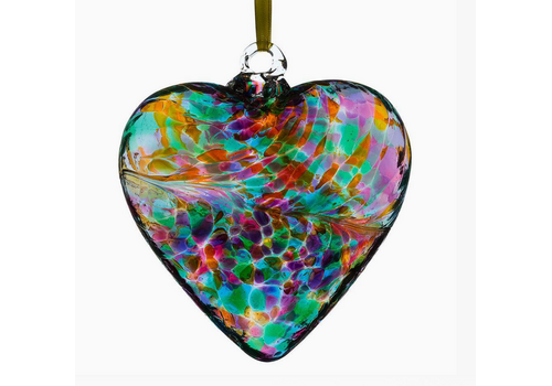  Sienna Glass 8cm Blown Glass Friendship Heart Multicolored 