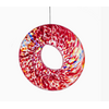 Sienna Glass Handblown Glass Hanging Bird Feeder Red