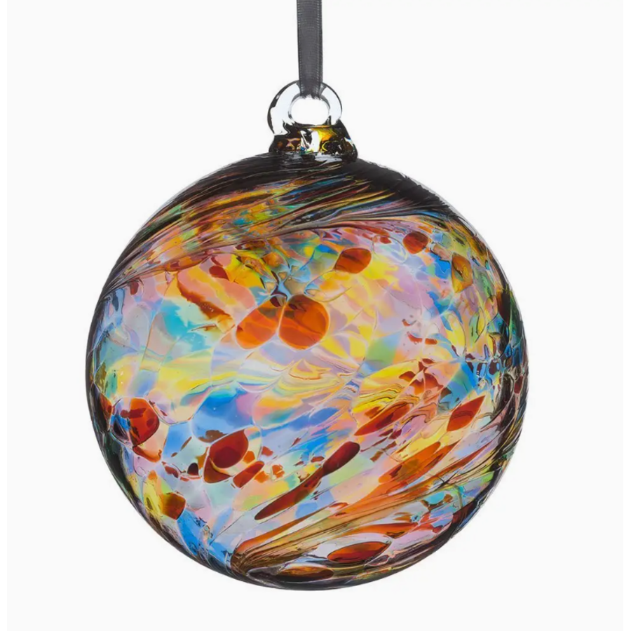 8cm Blown Glass Friendship Ball Multicolored