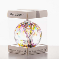 10cm Blown Glass Friendship Ball Best Sister