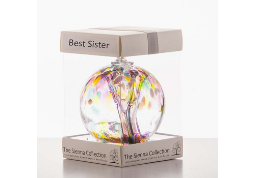  Sienna Glass 10cm Blown Glass Friendship Ball Best Sister 