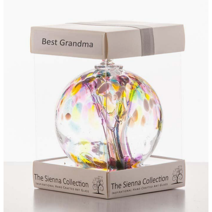 10cm Blown Glass Friendship Ball Best Grandma