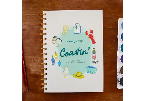  emmy+olly Coastin' Watercolor Workbook 