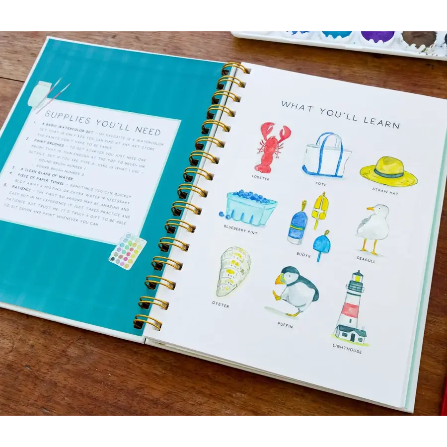 Coastin' Watercolor Workbook