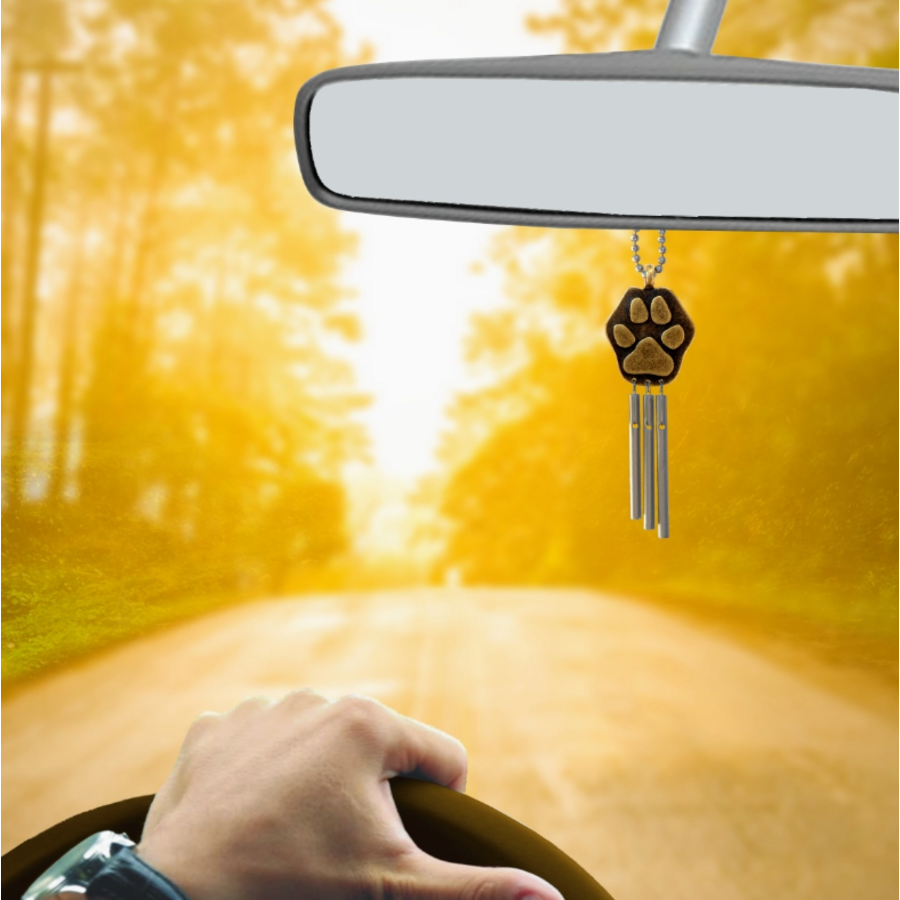 Musical Car Chime Paw Print