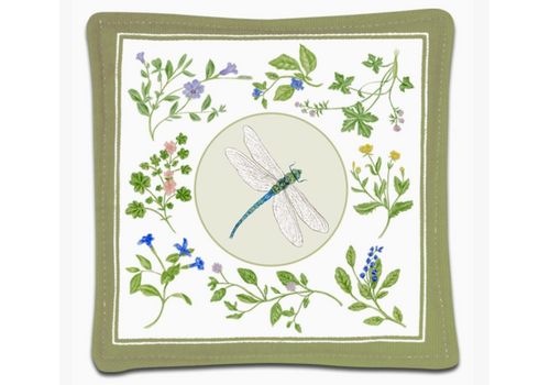  Alice's Cottage Spiced Mug Mat Dragonfly with Flowers 