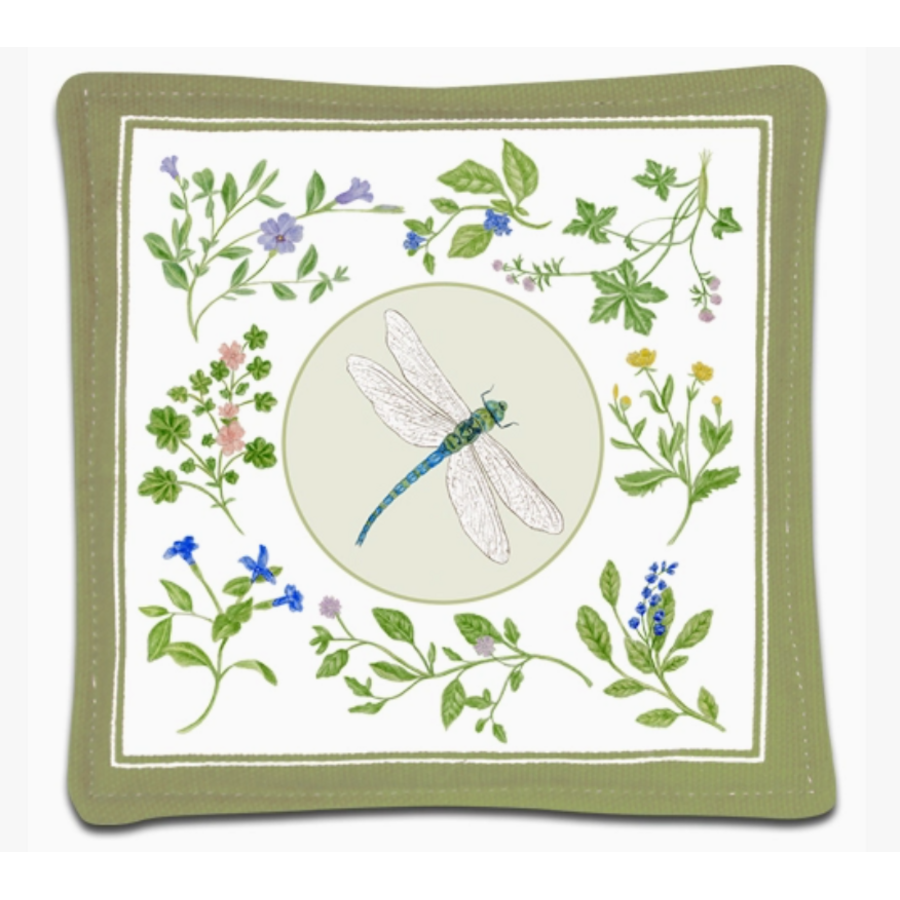 Spiced Mug Mat Dragonfly with Flowers